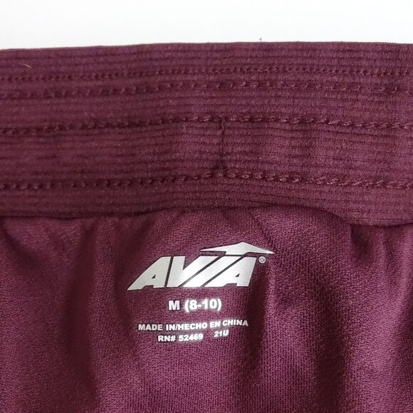 Avia Athletic Running Shorts Women Size M 8-10 Purple Red Polyester with Liner - Picture 4 of 7